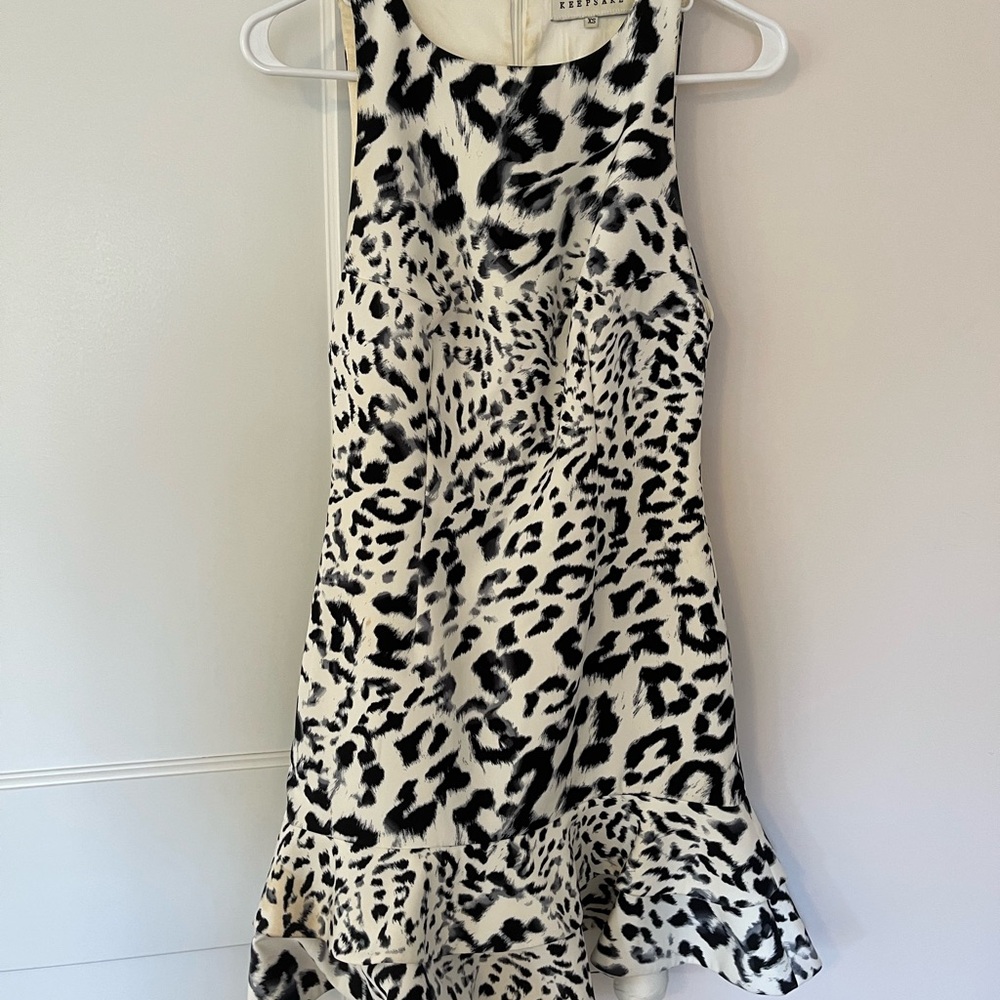 Ruffled Leopard Mini Dress